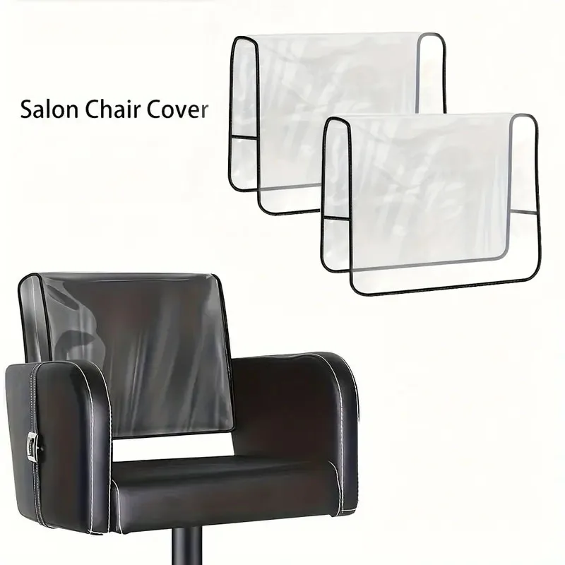 1/2pcs Salon Chair Back Cover Clear PVC Salon Chair Cover Protectors Hair Styling Accessories Suitable for Most Standard Chairs