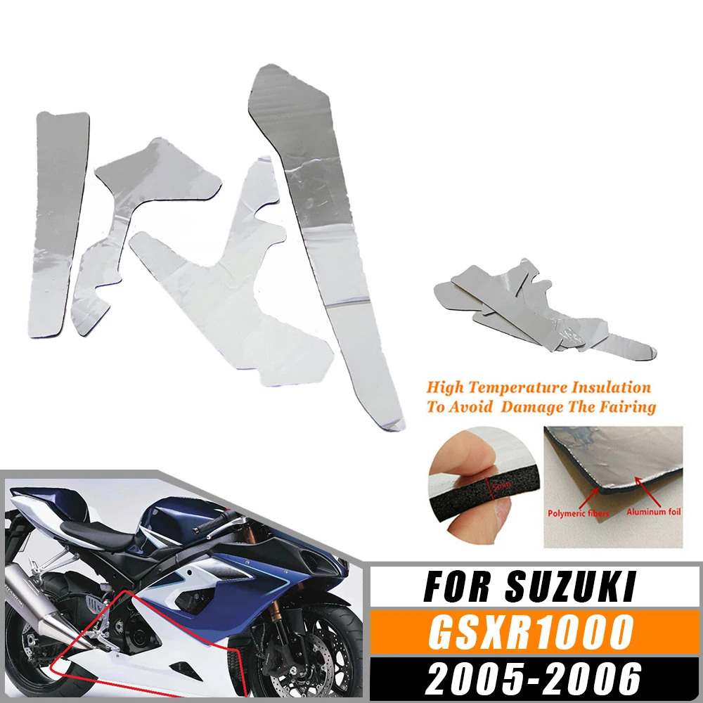 ل 2005-2006 سوزوكي GSX-R1000 GSXR1000 2005 دراجة نارية الملحقات قبل قطع البطن هدية الحرارة درع حصيرة العزل حماية
