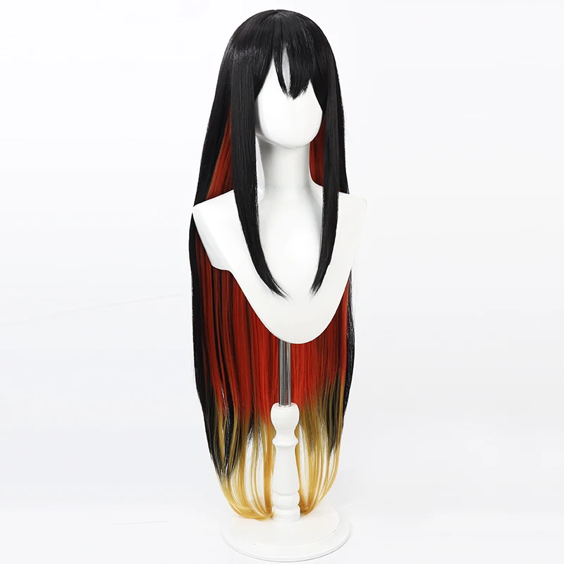 باروكة نيكي-إلهة النصر موران تأثيري ، باروكات طويلة مستقيمة ، مقاومة للحرارة ، الشعر الاصطناعي ، زي الهالوين ، لعب الأدوار في الحفلة