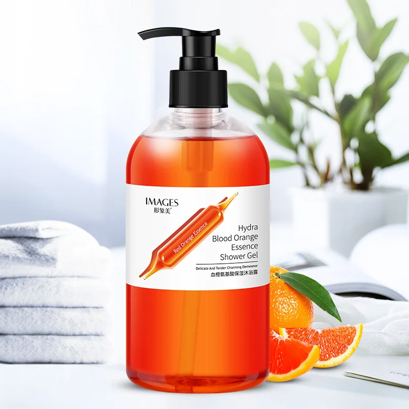 

IMAGES Blood Orange Amino Acid Moisturizing Shower Gel Skin Whitening Brighten Deep Cleansing Gentle Hydrating Body Wash 550ml