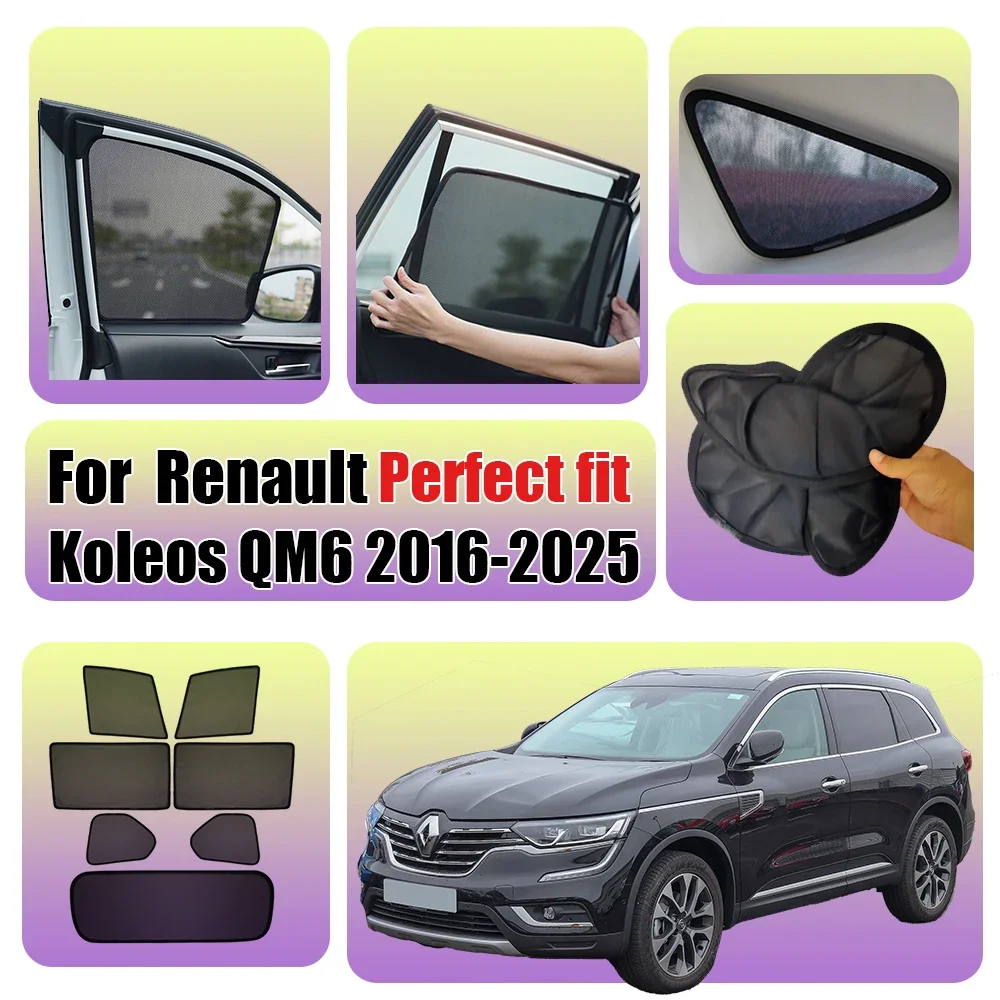 For Renault Koleos HC QM6 2016-2025 Car Front Shield Window SunShade Windshield Rear Side Window Curtain Sun Shade Visor