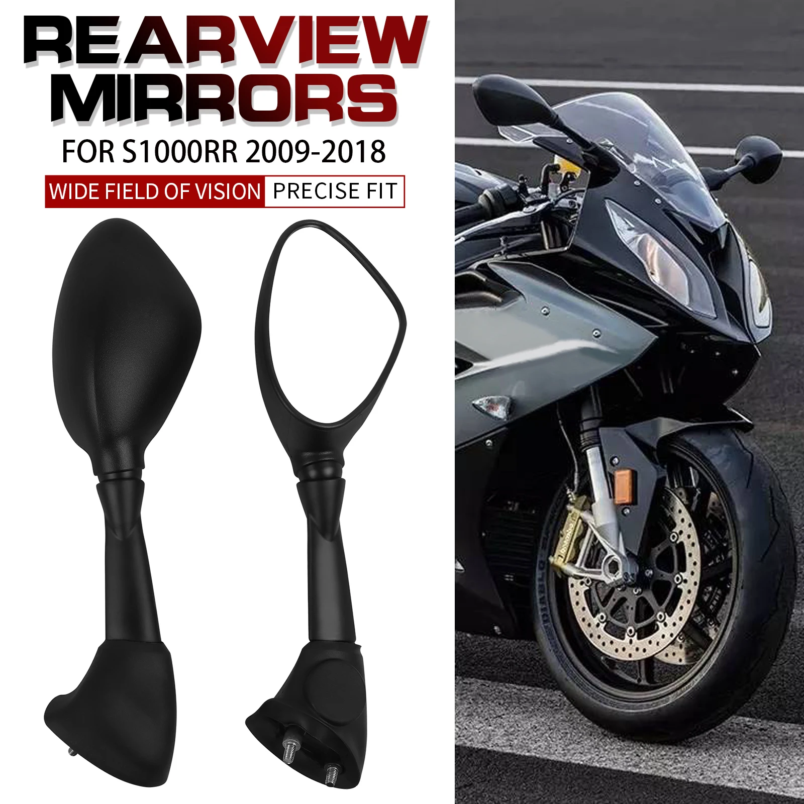 

Зеркало заднего вида для BMW S1000RR S1000 RR S 1000 RR 2009-2018 HP4 2011-2015 Аксессуары для боковых зеркал заднего вида мотоцикла