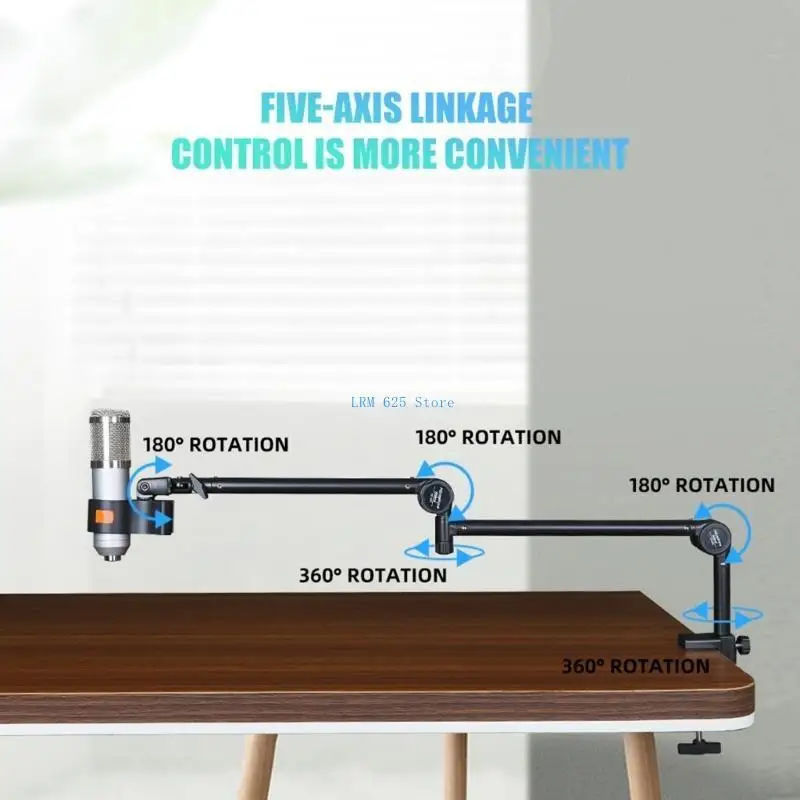 

41QA Heavy Duty Microphone Arm Stand with Cable Tie for Gaming Streaming Musicians