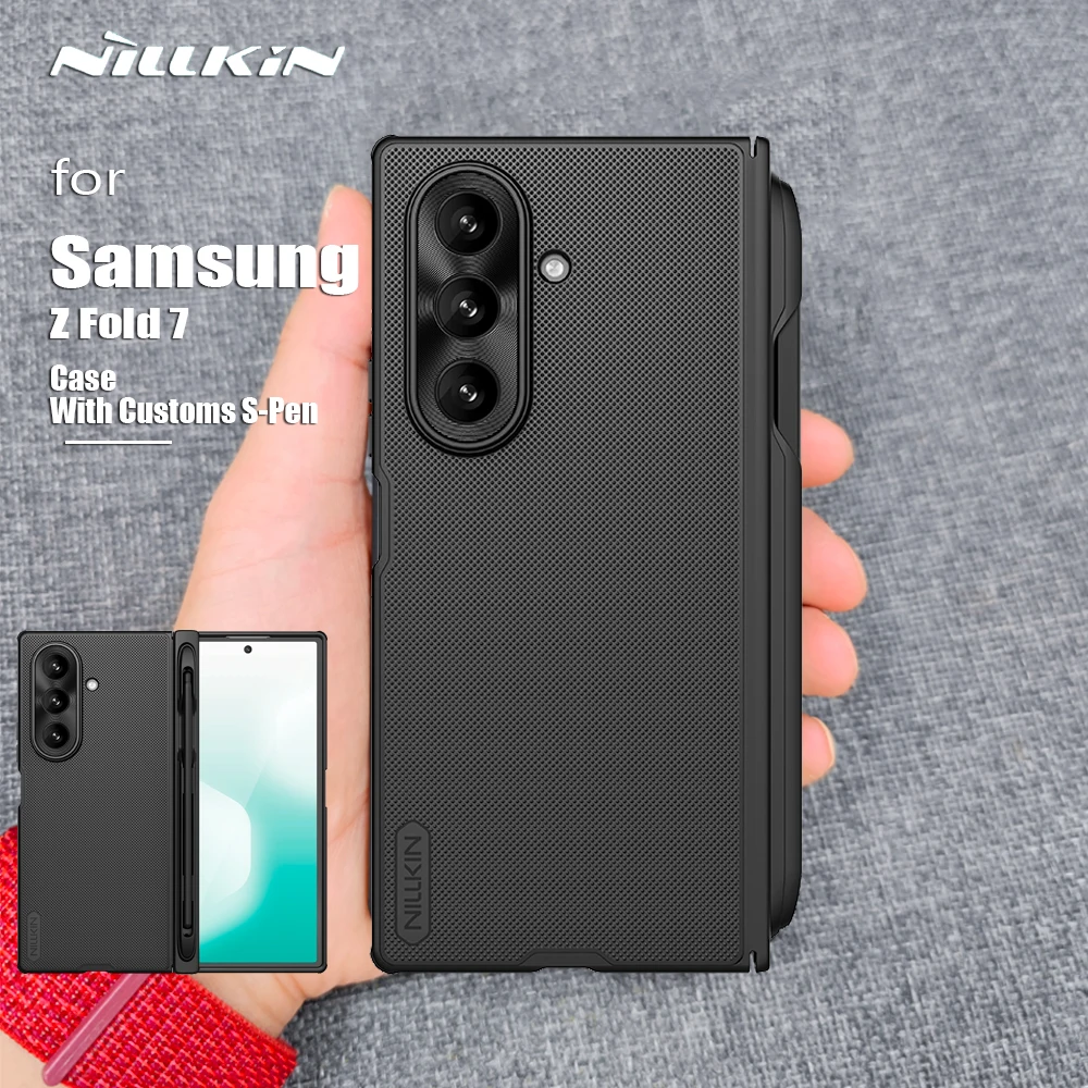 

Чехол Nillkin для Samsung Galaxy Z Fold 7 5G, матовая опора с таможенной версией S-Pen, защитная крышка для камеры