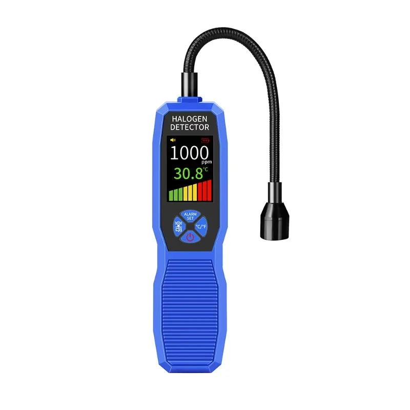 Refrigerant Leak Detector HVAC,0-1000ppm Freon Leak Detector Halogen Gas Freon Sniffer Car AC Leak Detector