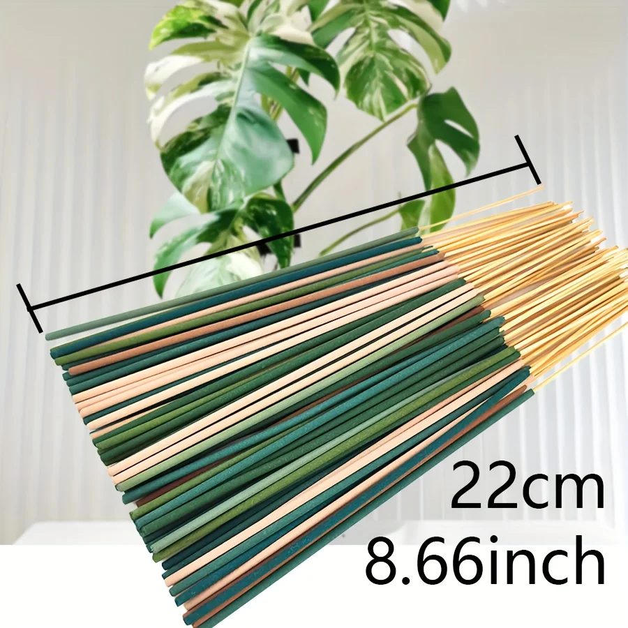 Forest Series Natural Incense Sticks, 22cm Long High-Quality Handmade Incense Sticks, a Blend of 6 Flavors Including White Sage, Eucalyptus, Milk Fragrance, Sandalwood, Lemongrass, Mint, Etc., with a Natural and Rich Aroma, Suitable for Yoga and Meditation, Purifying the Mind and Eliminating Negative Energy