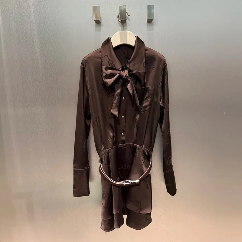 

Женская премиум-модная блузка Ka Print с длинным рукавом из мягкого материала для весны и осени, новинка для повседневной носки