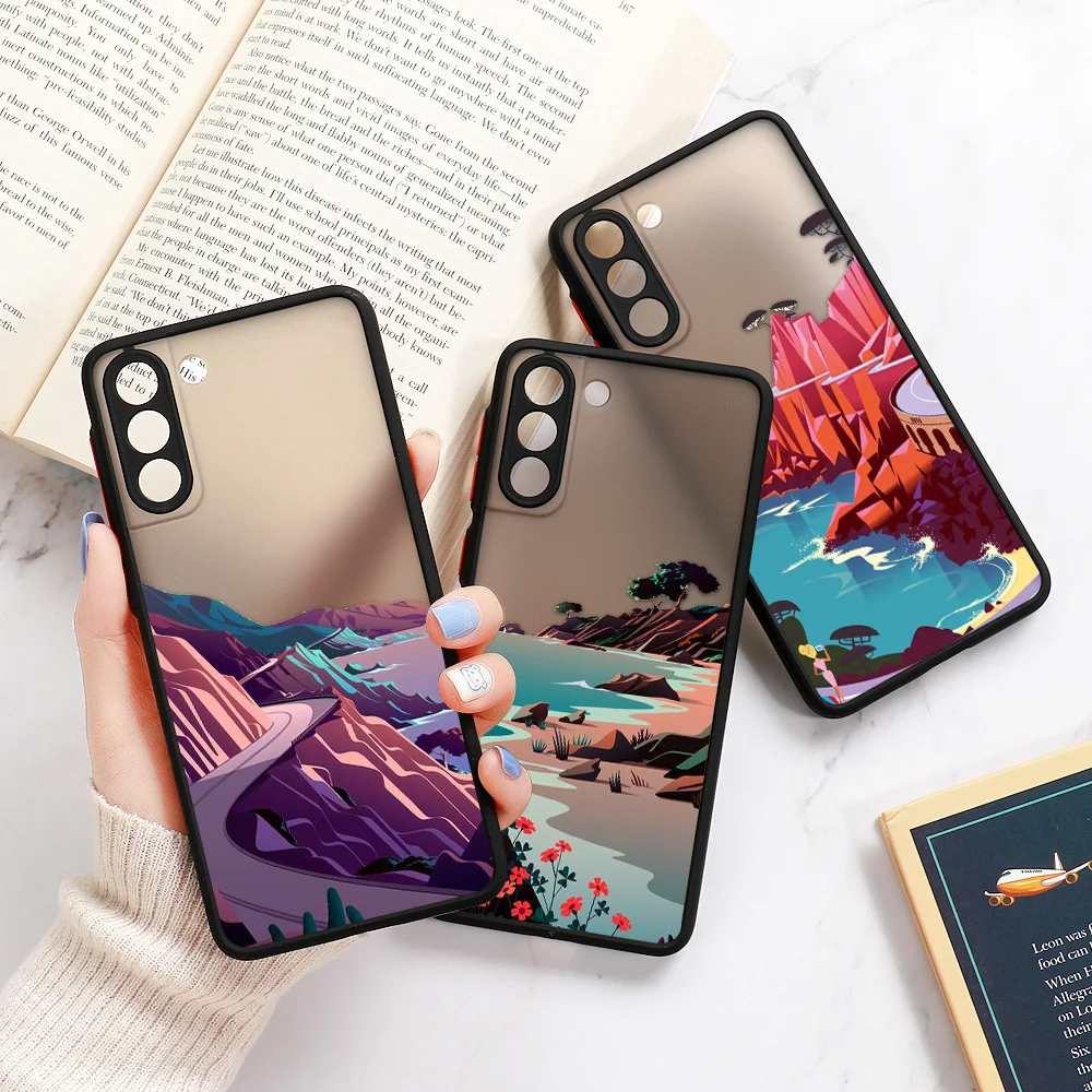 Mountain Peak Scenery Hard Phone Case For Samsung Galaxy S26 Ultra Case Samsung S25 Ultra S23 S24 Plus S20 S21 FE S22 Case Cover