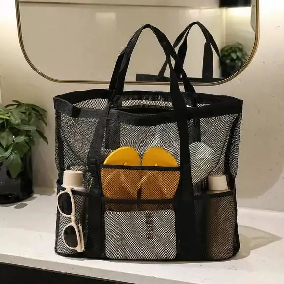 bolsa-de-armazenamento-para-roupa-de-banho-grande-capacidade-malha-a-prova-d'agua-esportiva-fitness-chuveiro-separacao-de-itens-molhados-e-secos-novo-modelo