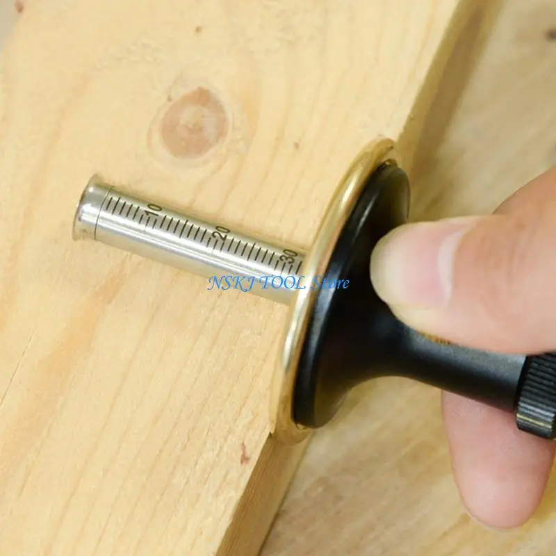 L8RC الفولاذ المقاوم للصدأ النجارة الكاتب بمناسبة مقياس غرامة ضبط نقر الكاتب حاكم عالية الدقة أداة نجار #3