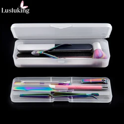 1Pc Rectangle Double-layer Nail Art Tool Empty Storage Box Tweezers Clippers Nail Brush Files Portable Plastic Container 22cm