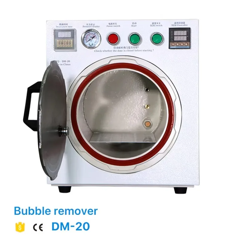 DM-20 Mini OCA LCD Bubble Remover Machine Edge Flat Screen Refurbished With 220V Pump Core Components Included 1 Year Warranty