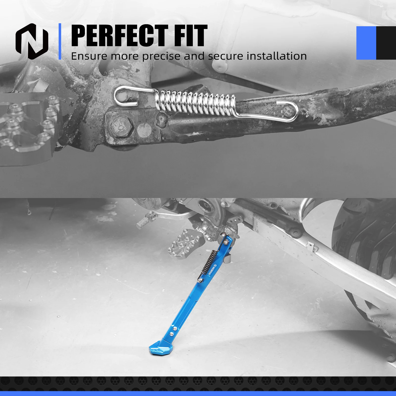 NICECNC Verstellbarer Ständer und Seitenständerfedern-Set für Suzuki DRZ400SM DRZ400S DRZ400E DRZ400 DRZ400 DRZ400 E S SM 2000–2024 2023 – Detail 13