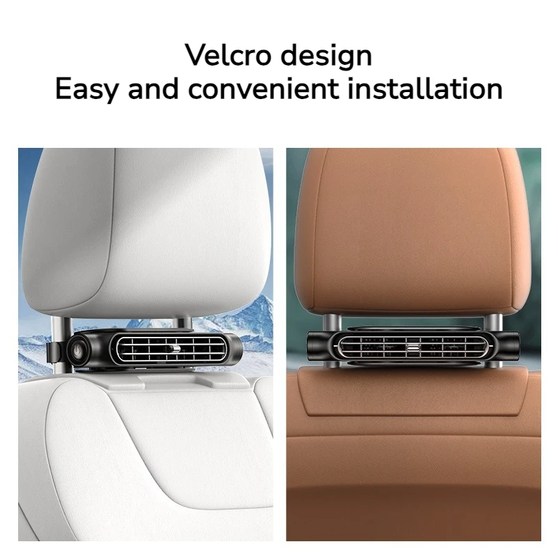 2026 New USB Car Seat Back Fan, Dual Turbine Plug-in Auto Cooling Fan, Strong Airflow Ventilation for Rear Back Seat