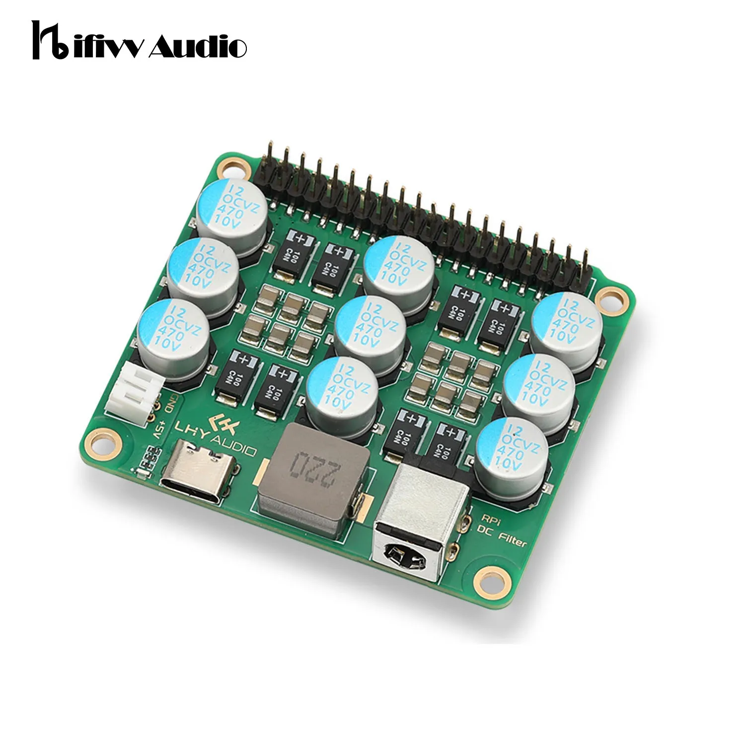 Raspberry Pi Pi4/5 Dedicated DC Power Filter Purifier Board HiFi Amplifier Audio Noise Reduction Upgrade Expansion Module Board