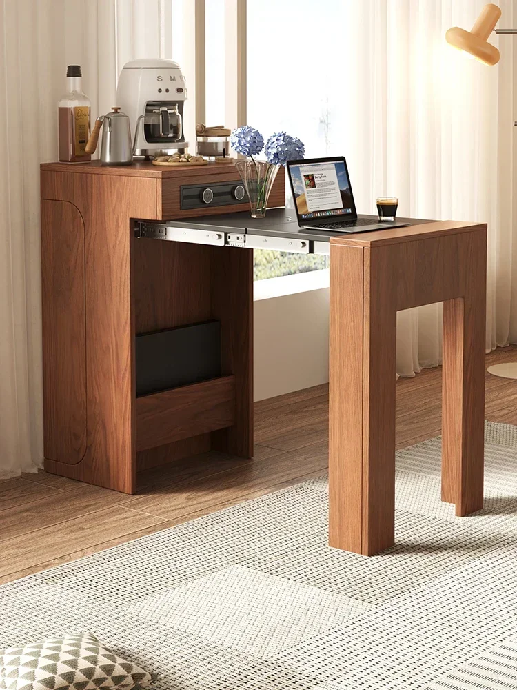 

практичный скандинавский телескопический обеденный стол, сервант, встроенная бытовая маленькая квартира, компактный стол, двойного назначения