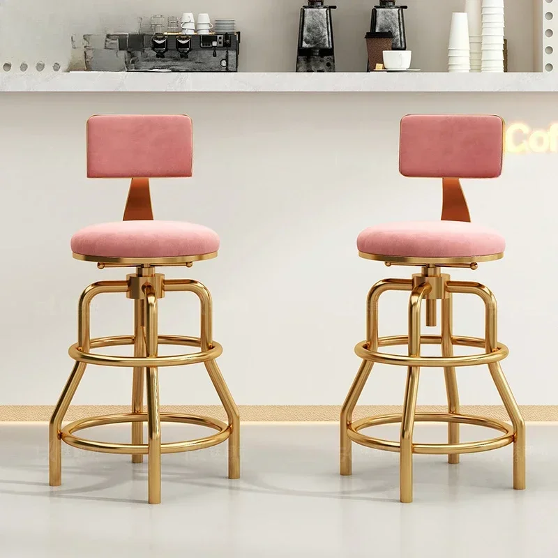 Elegant Chairs Design Manicure Nordic Kitchen Stool Modern Bar Stools Barber Shop Taburetes Para Barra Comfortable Adjustable