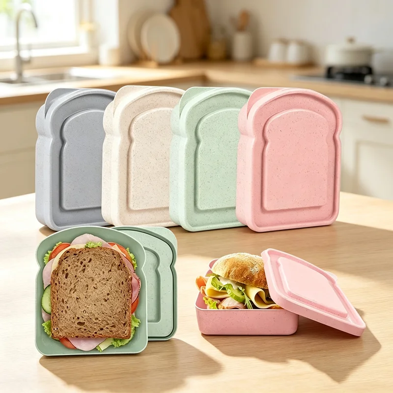 Food Storage Drawer Organizer - 1/4 Buah Kotak Sandwich Bento Dapat