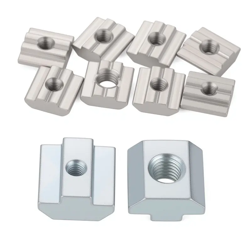 5/10/20 Pcs M3 M4 M5 M6 Slot T-moer Sliding Moer Voor 2020 3030 4040 profiel Slot T Moer Aluminium Profielen Meubels