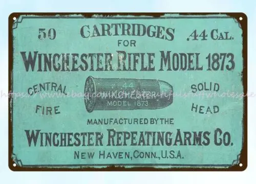 tin signs amunition Cartridges for M1873 Winchester rifle metal tin sign