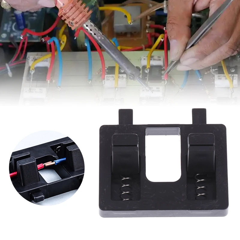 1개 전기 와이어 용접 고정 장치 전력 안정화 와이어 홀더 미끄럼 방지 이중 클램프 납땜 도구 액세서리