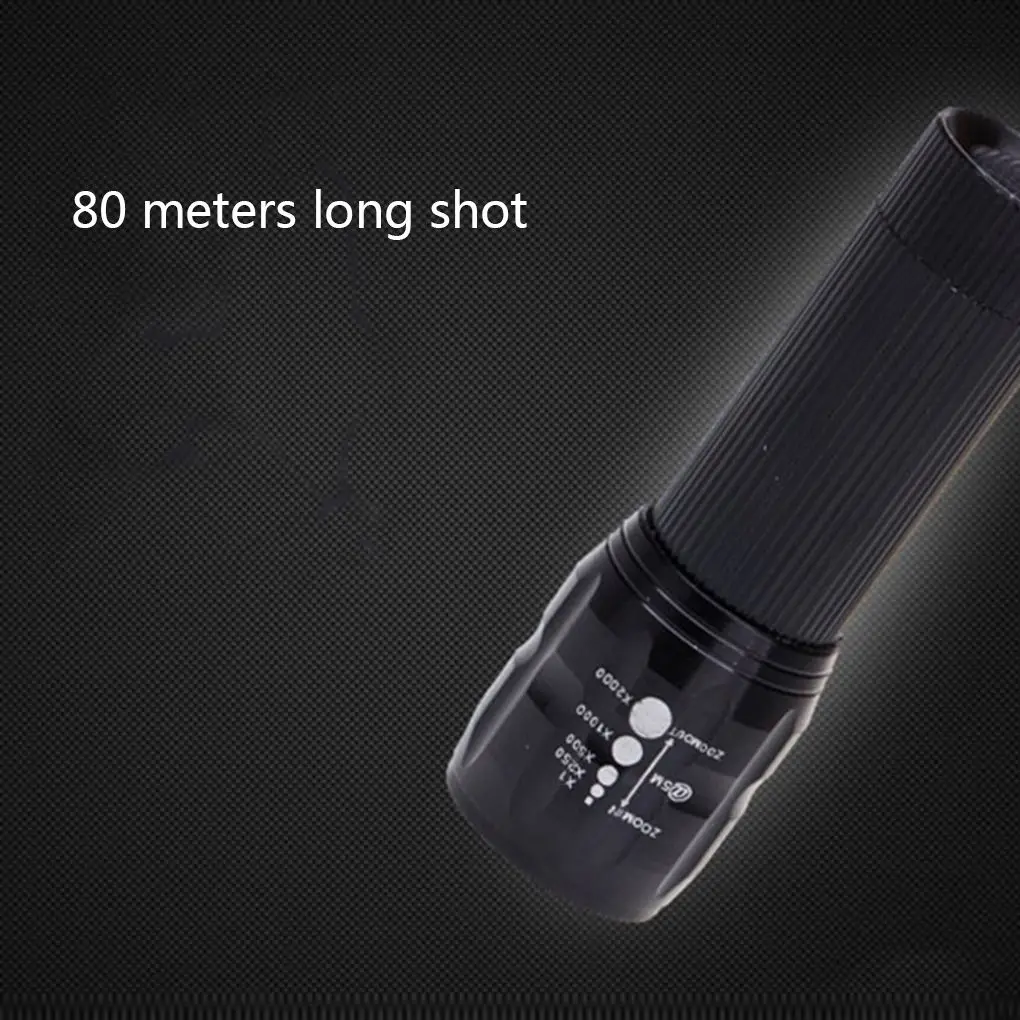 5W LED Mini Flashlight Waterproof 3 Modes Stainless Steel Torch Multi-function Outdoor White Zoomable Light