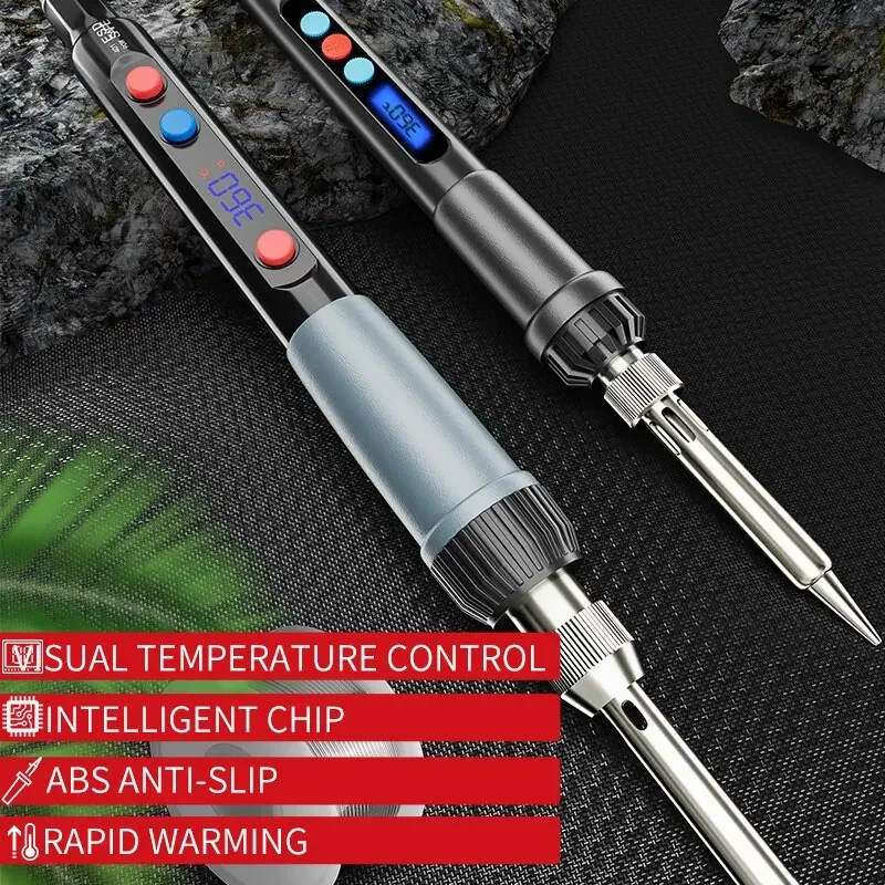 

60W Electric Soldering Iron Kit Set Digital Temperature Adjustable Welding Tool Solder Tin With Iron Tips Repair Tools