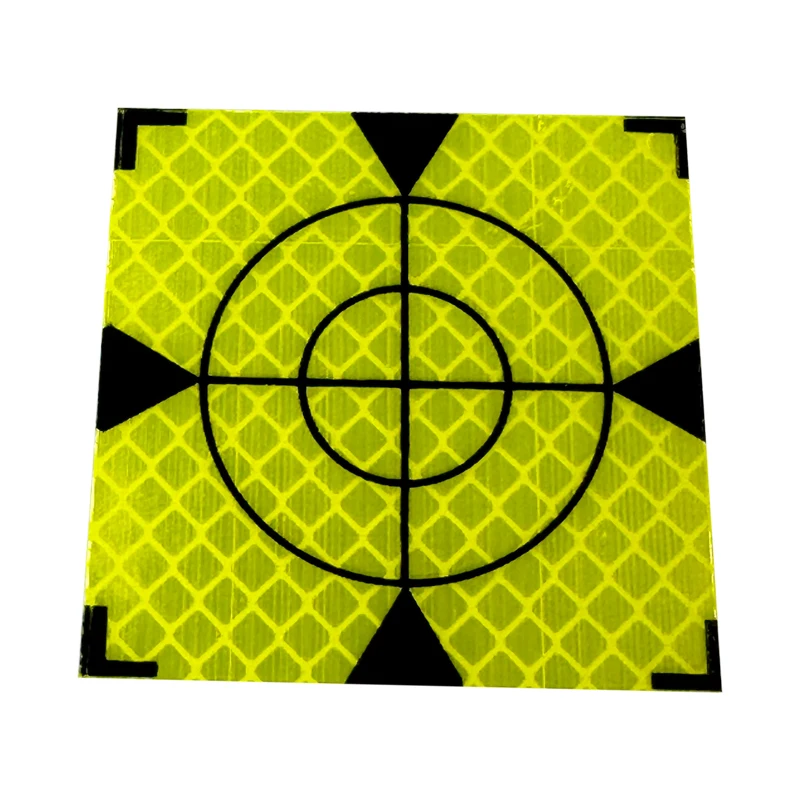 100pcs Size 60mm 20 30 40 50 80 Reflector Sheet for Total Station Survey Geography Fluorescent Green Triangle Reflective Sticker