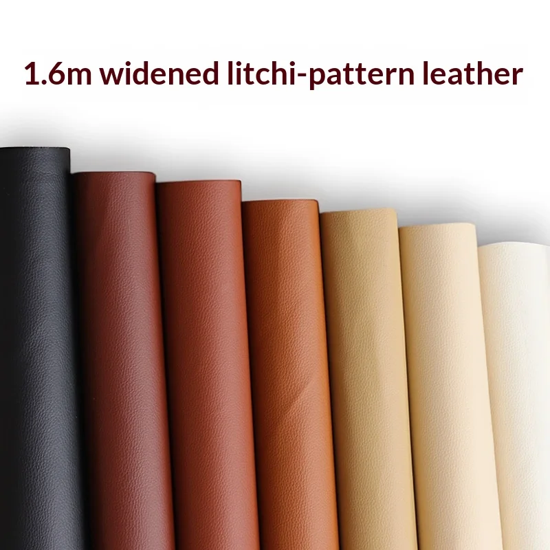 1pc Roll of 100X160cm Litchi Pattern Leather Fabric Upholstery Per for Car Interior,Diy Sewing Sofa Repair Waterproof Wearable