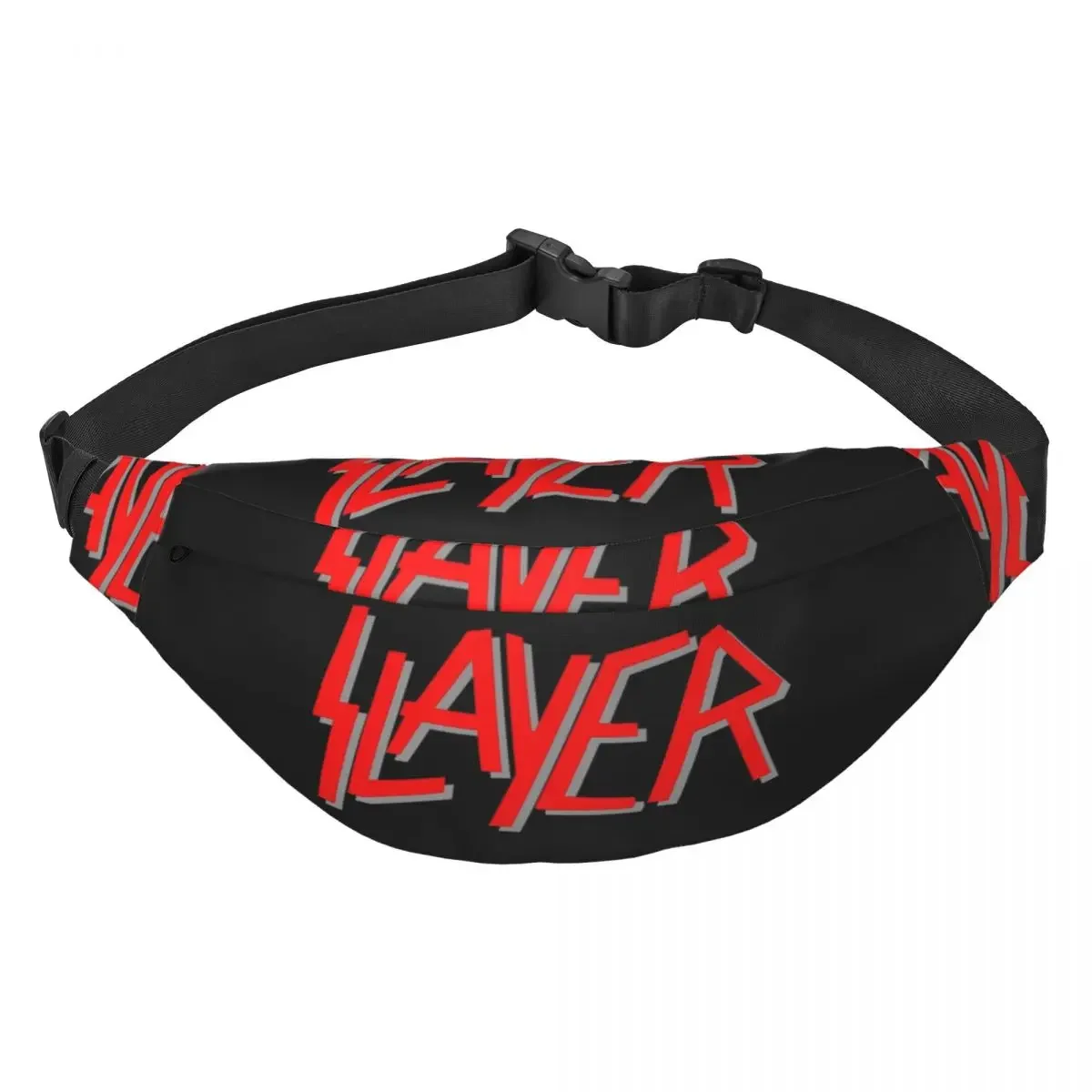 RapMetal Rock Band Slayers Fanny Pack pour hommes et femmes, sac à bandoulière personnalisé, sac de taille pour voyage, randonnée, téléphone, poudres d'argent, mode