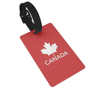 Canada Vlag Nationale Cultuur Bagagelabels Koffer Reizen PVC Leuke Bagage Boarding Tag Draagbare Labelhouder ID Naam Adres