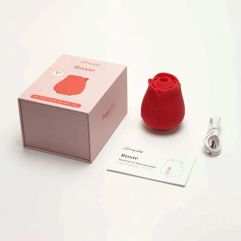 Tracy's Dog Rosie el dispositivo de succión clitoriana rosa portátil sabe a labios calientes, con succión de pulsación en todo el cuerpo