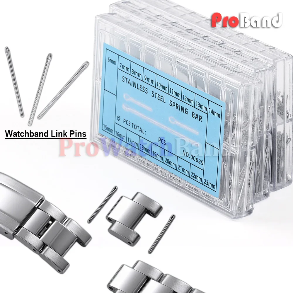 Watch Band Link Pins 6-23mm Strainless Steel Latch Pins Watch Strap Bracelet Split Cotter Bar Connecting Pins Watch Repair Tools