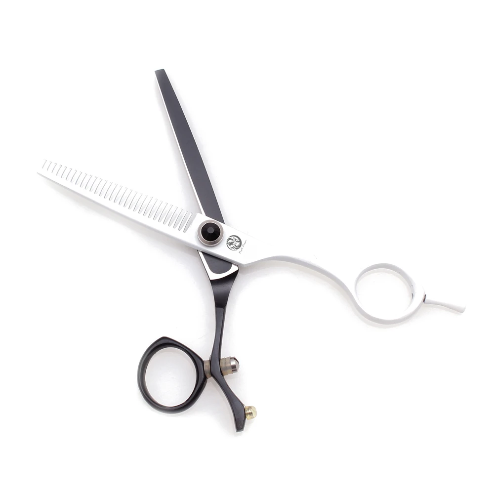 Professionelle Friseurschere 5,5" 6" Purple Dragon JP 440C Drehbare Daumenhaarschneideschere Friseur Effilierschere Z9019 – Detail 16