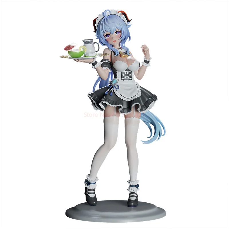 Figura de Anime Genshin Impact, figura de acción Gan Yu Maid, estatua de Pvc Gk, modelo de muñeca, adorno de colección, decoración de habitación D, 26cm