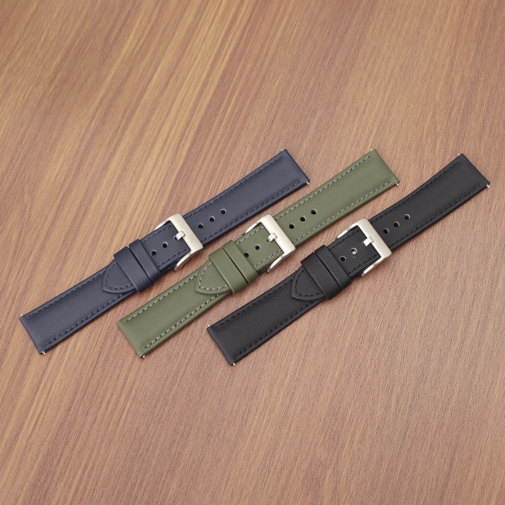 Correas de tela de vela de 18/19/20/22mm para Omega para Blancpain para Seiko hombres mujeres correas de reloj impermeables de liberación rápida de nailon