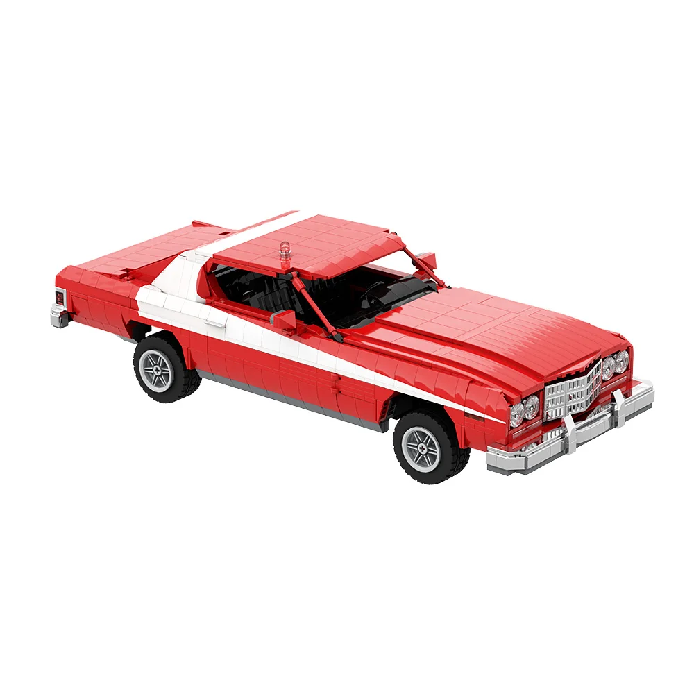 Gobricks MOC Starsky & Hutch Bricks Model Ideal Ord Gran Torino 1975 Starsky & Hutch Building Blocks DIY Assembly Toy Gift