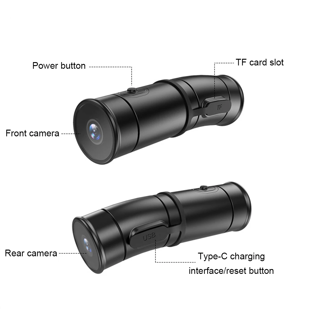 Kamera Helm Full HD 2K WiFi Dual UHD Wearable Sepeda Motor Aksi Cam Tahan Air DVR Dash Cam Vlog Perekam Video
