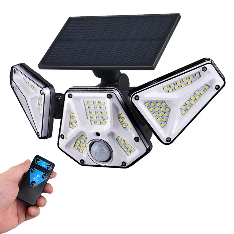 Outdoor Solar Light With Remote Control Solar Security Light Outdoor Waterproof 113 LED Light For Porch-Wall Outdoor