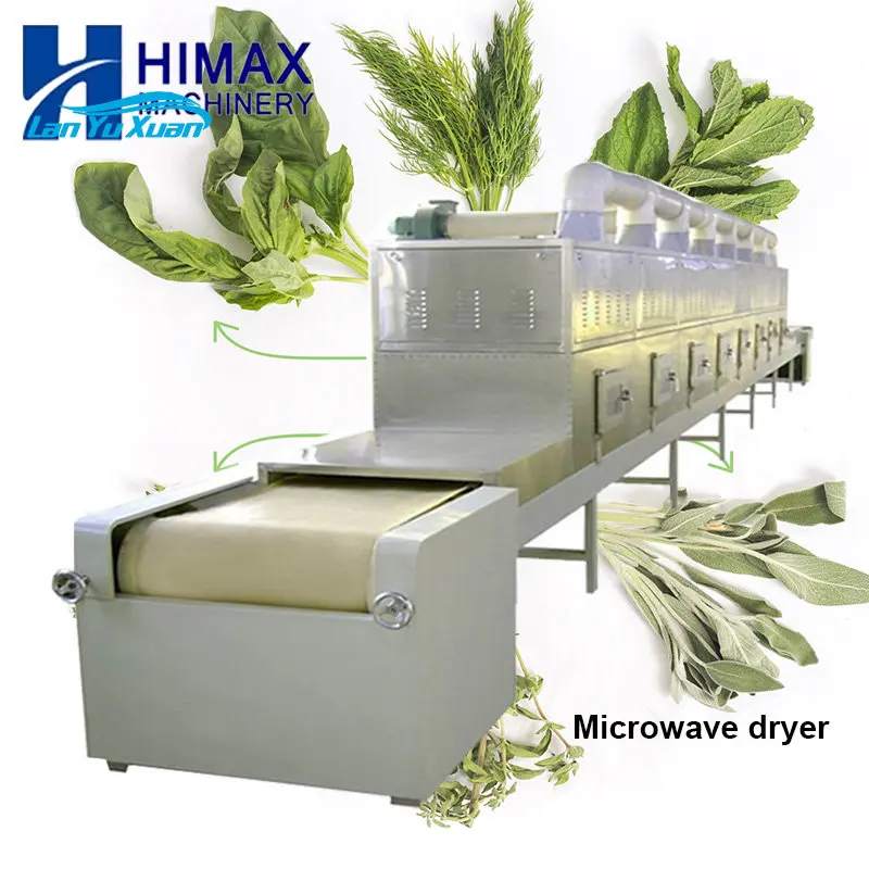 Industrial Microwave Tunnel Dryer Conveyor Belt Type Microwave Oven for Drying Tea