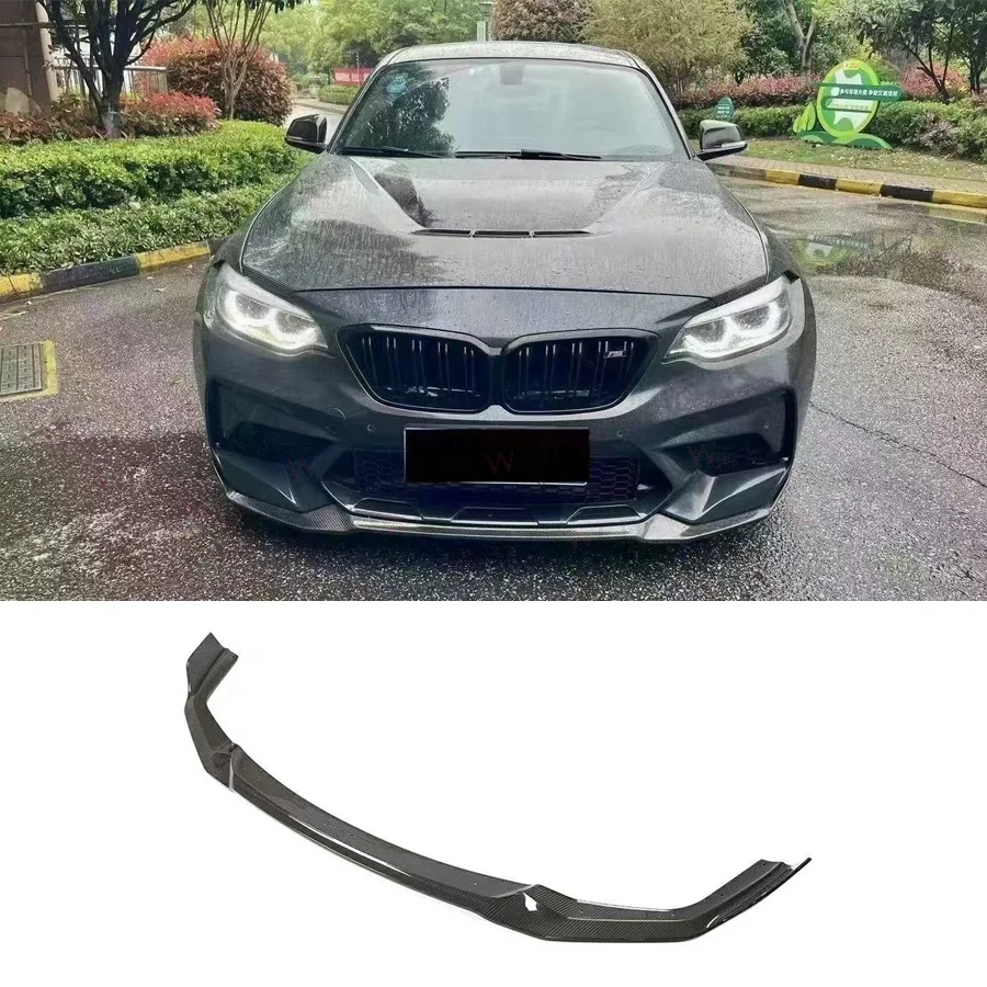 Real Carbon Fiber Front Lip For BMW F87 M2 M2C Coupe 2-Door 2019-2020 High Quality Front Bumper Lip