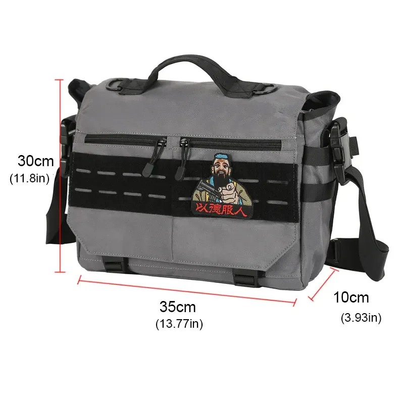 Men iPad Bag Tactical Messenger Bussiness Bags Travel Funny Pack Outdoor Hiking Cycling Satchel Large Wearable Casual Schoolbag
