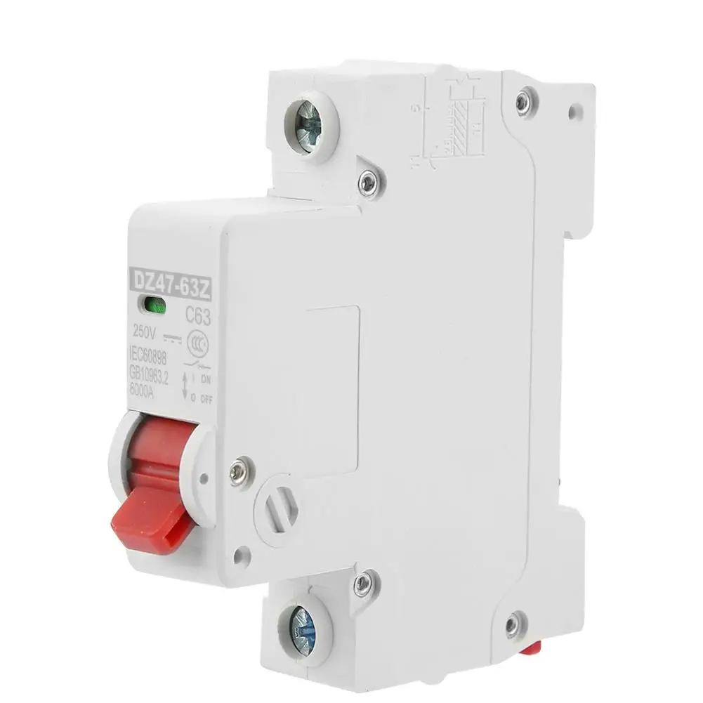 

DC Miniature Circuit Breaker 63A Leakage Protection Switch DZ47-63Z-1P Solar Power Home Electrical Safety Device