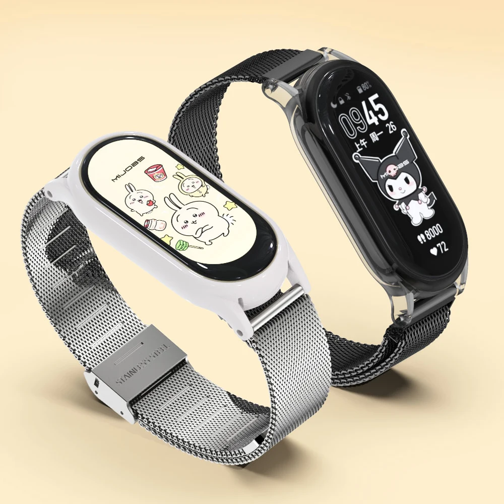 حزام لـ Mi Band 9 8 سوار لـ Xiaomi Smart Band 8 حزام الساعات مقاوم للماء ساعة ذكية بديلة لـ Xiaomi Miband 8 9 Correa