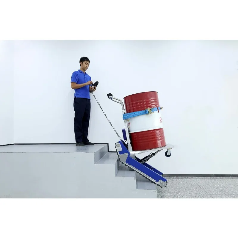 شاحنة يدوية لتسلق السلالم شديدة التحمل، دوللي زاحف بوزن 683 رطل مع تحكم في عصا التحكم، مسار مدعوم لسهولة النقل #6