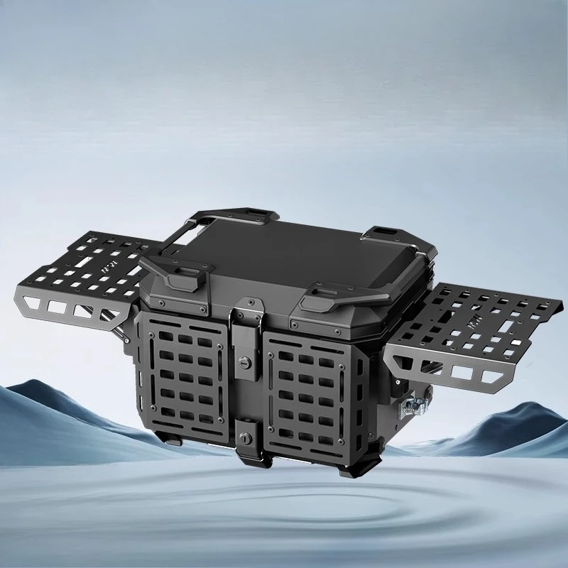 

Multifunctional armored motorcycle scooter rear trunk aluminum alloy trunk large capacity electric vehicle universal trunk