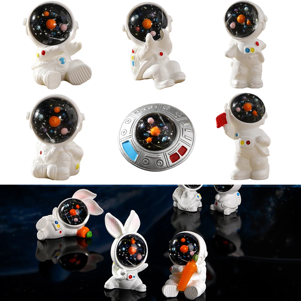 

Space Astronaut Statues Miniature Garden Decor Miniature Landscapes Rabbits Handicrafts For Home Decoration 2.1X3.6cm