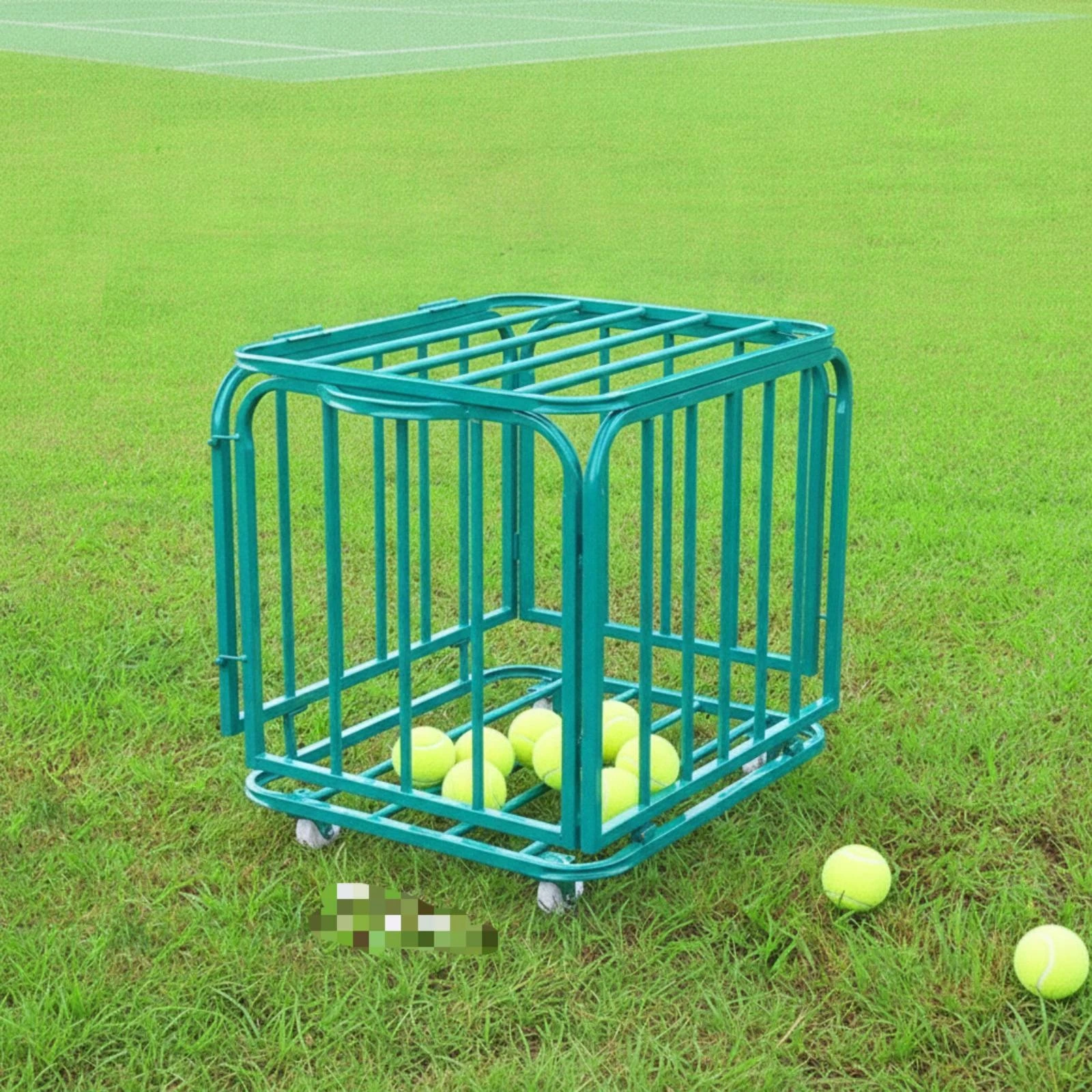 Ball Storage Cage Portable Ball Cart with Wheels Spacious Secure for Schools, Gymnasium, Athletic Facilities - view 2