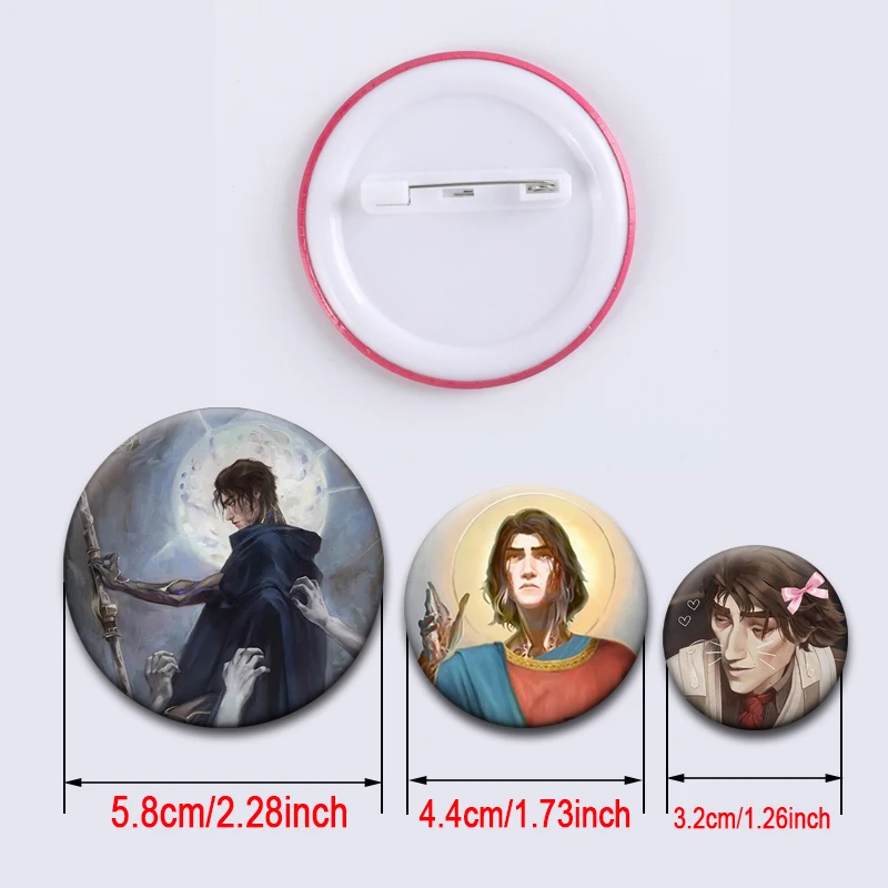 Round Handmade Creative Badge Anime Arcane Viktor Soft Button Pins LOL Game Cartoon Character Brooches Exquisite Accessories