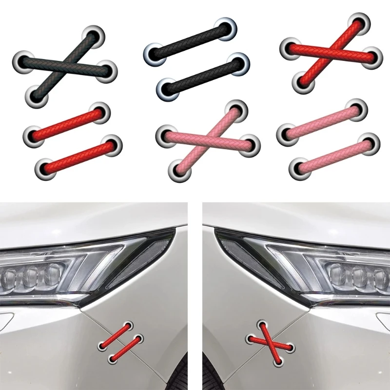 Scratches Protective Films Car Decal Sticker Removable Parallel for Cross Shoelaces Sticker Auto Reflective Car Sticker GTWS